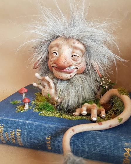 'Troll Book' Sculpture 