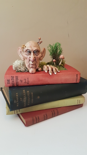 SOLD 'Book Creep' - OOAK Book Sculpture