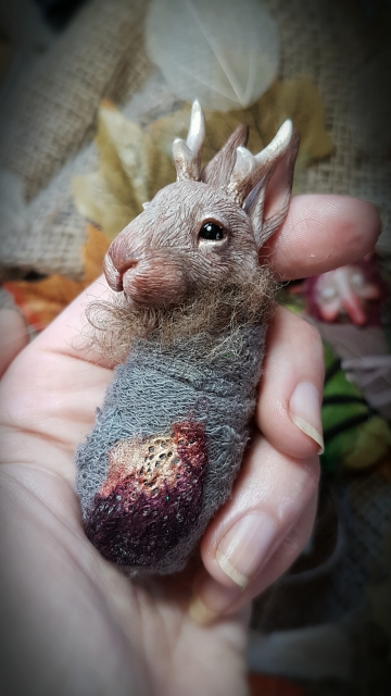 SOLD - Jackalope Baby