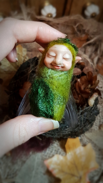 SOLD Silk Moth Faerie Baby