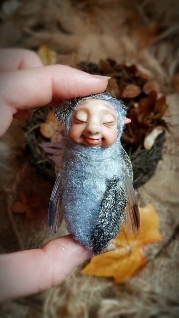 SOLD Silk Moth Faerie Baby