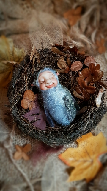 SOLD Silk Moth Faerie Baby