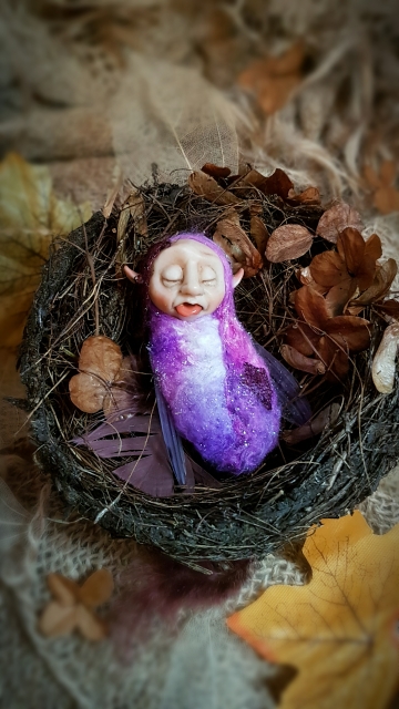 SOLD Silk Moth Faerie Baby