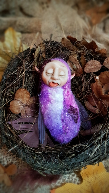SOLD Silk Moth Faerie Baby