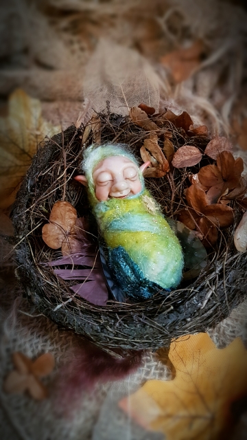 SOLD Silk Moth Faerie Baby