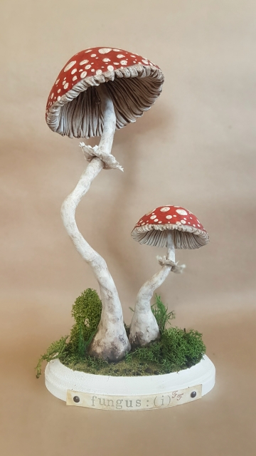 SOLD OOAK Large Mushroom Specimen Sculpture, Fungus: I
