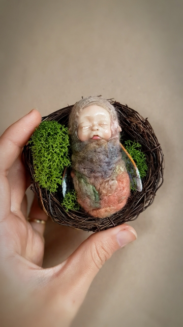 SOLD Silk Moth Faerie Baby