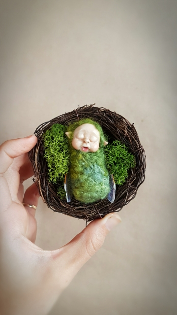 SOLD Silk Moth Faerie Baby