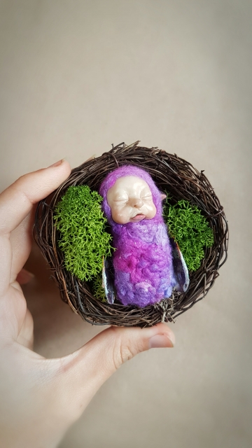 SOLD Silk Moth Faerie Baby