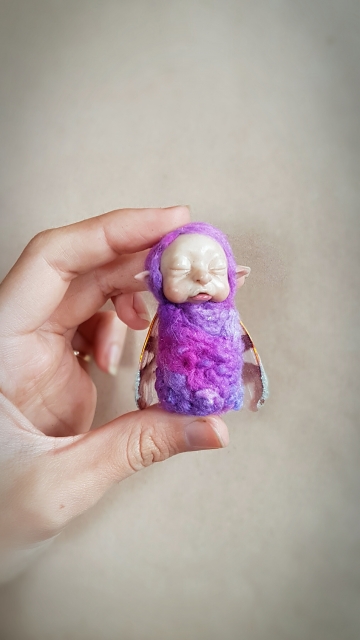 SOLD Silk Moth Faerie Baby