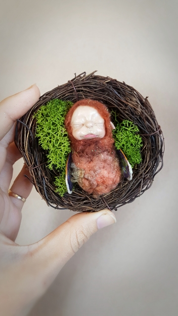 SOLD Silk Moth Faerie Baby