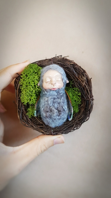 SOLD Silk Moth Faerie Baby