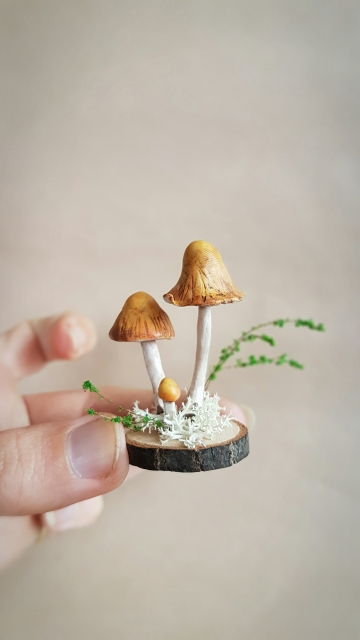 SOLD OOAK Small Mushroom Decorative Sculpture