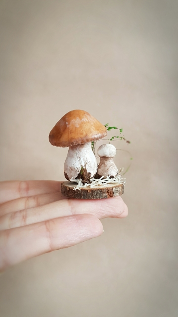 SOLD OOAK Small Mushroom Decorative Sculpture