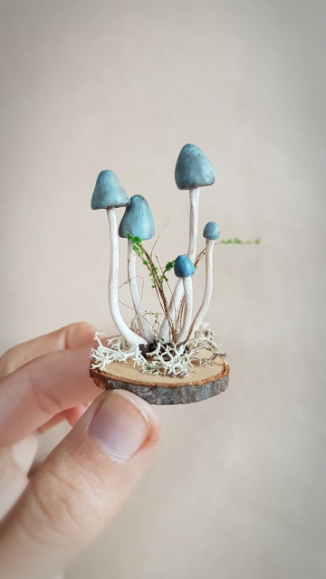 SOLD OOAK Small Mushroom Decorative Sculpture