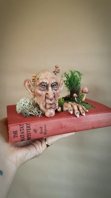'Book Creep' Book Sculpture 