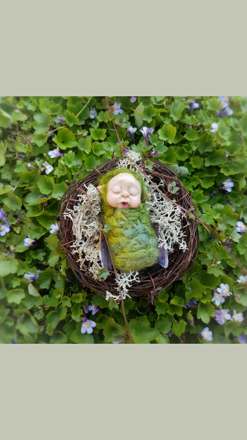 SOLD Silk Moth Faerie Baby