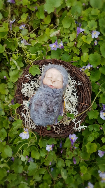 SOLD Silk Moth Faerie Baby