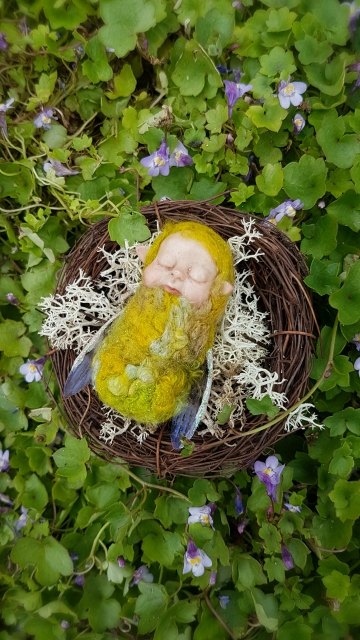 SOLD Silk Moth Faerie Baby
