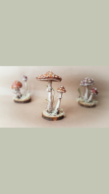 SOLD OOAK Small Mushroom Decorative Sculpture
