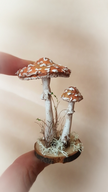 SOLD OOAK Small Mushroom Decorative Sculpture