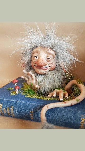 'Troll Book' Sculpture 