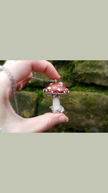 SOLD OOAK Mushroom Necklace