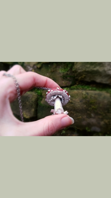 SOLD OOAK Mushroom Necklace